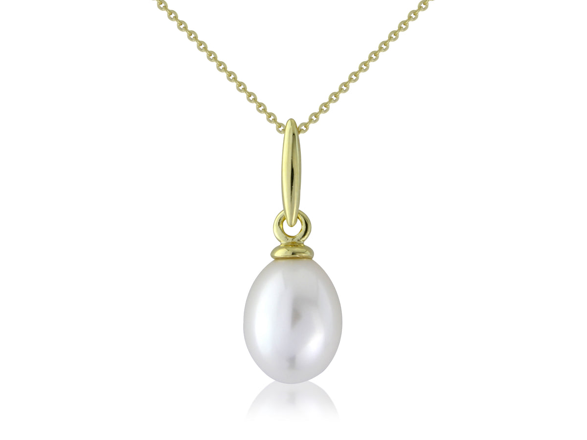 9ct Yellow Gold Freshwater Pearl Pendant