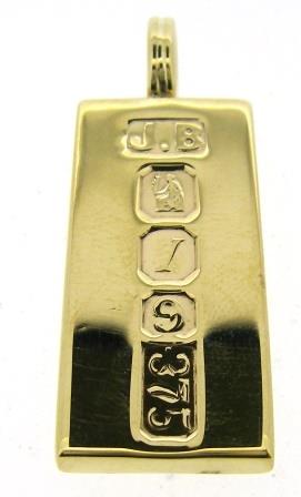 Vintage 9ct Yellow Gold 1/2 OZ Irish Hallmark Ingot