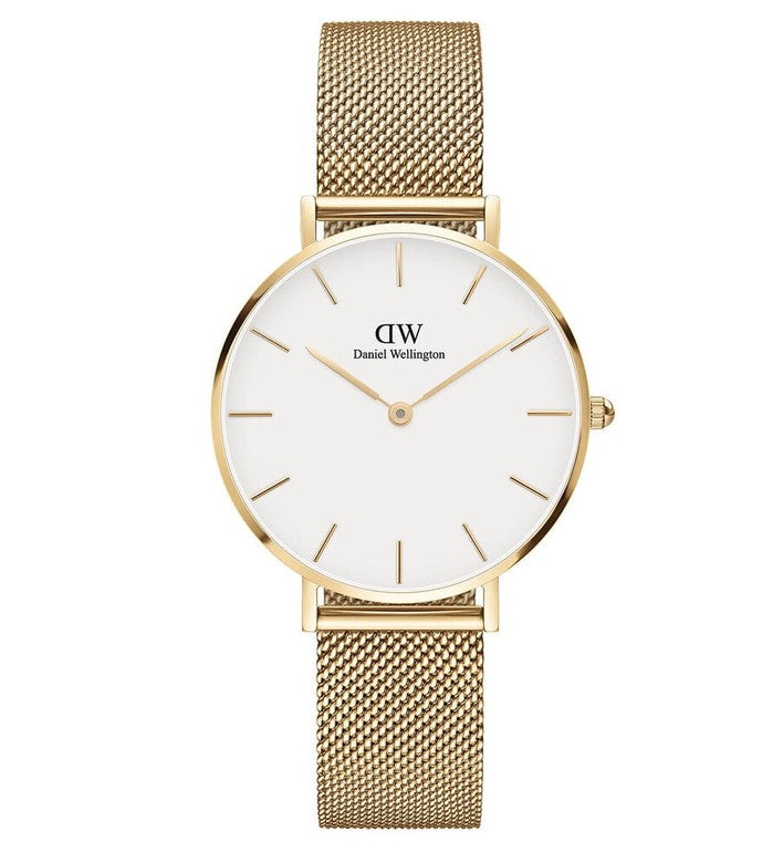 Daniel Wellington Ladies Petite Evergold White 32mm Watch