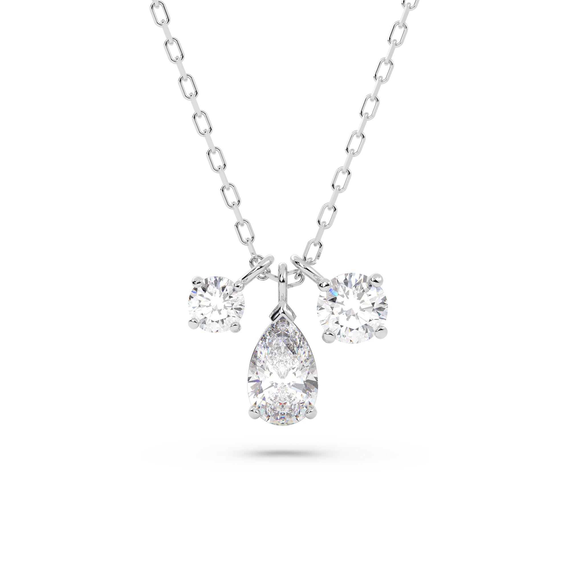 Swarovski Mesmera Pendant - Rhodium Plated - White