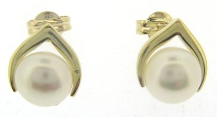 9ct Yellow Gold Freshwater Pearl Stud Earrings