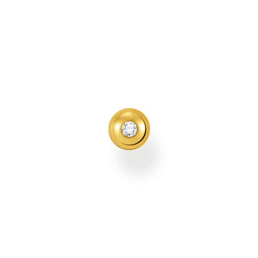 Thomas Sabo Yellow Gold Plated Single Cubic Zirconia Stud Erg Earrings