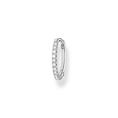 Thomas Sabo Single CZ Hoop Earring, Sterling Silver 15mm