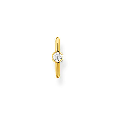 Thomas Sabo Sterling Silver and Yellow Gold Plated Single Ear Cuff with Cubic Zirconia Earrings