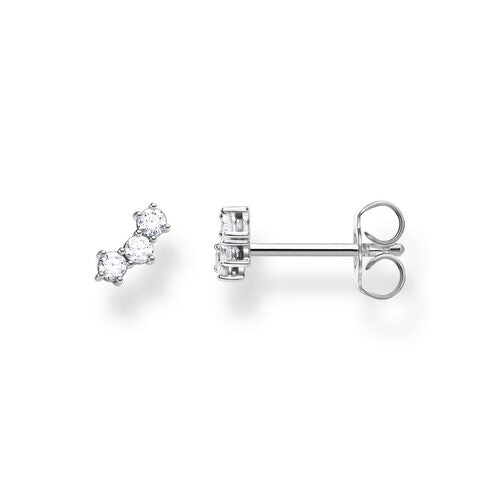 Thomas Sabo Single 3 x CZ Stud Earring, Sterling Silver