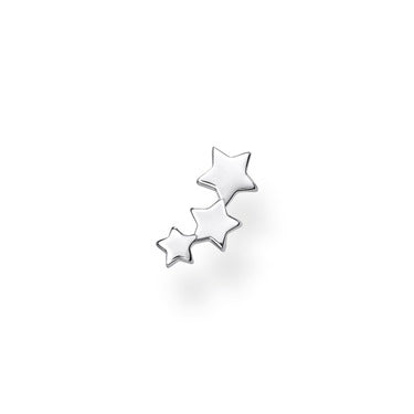 Thomas Sabo Sterling Silver Single Stud Earring with Three Stars Earrings