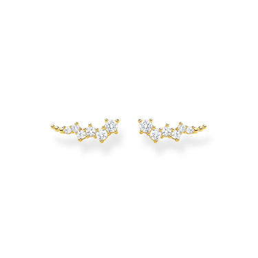 Thomas Sabo Yellow Gold Plated Cubic Zirconia Ear Climber Earrings