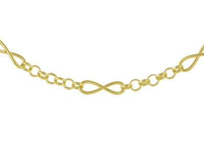 9ct Yellow Gold Fancy Twist Link Bracelet