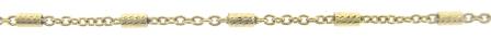 18ct Yellow Gold 17" Link & Bar Chain