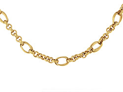 Handcrafted 9ct Yellow Gold Necklet, 18 Inch
