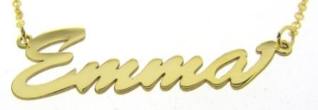 9Y Bold Emma Name Pendant
