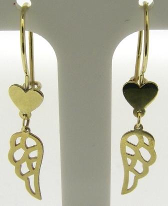 9ct Yellow Gold Cubic Zirconia Drop Earrings
