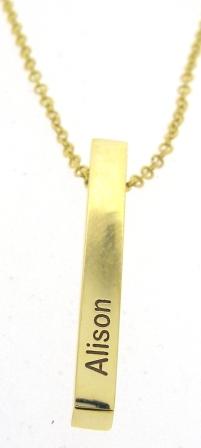 9Y Cuboid Name Pendant