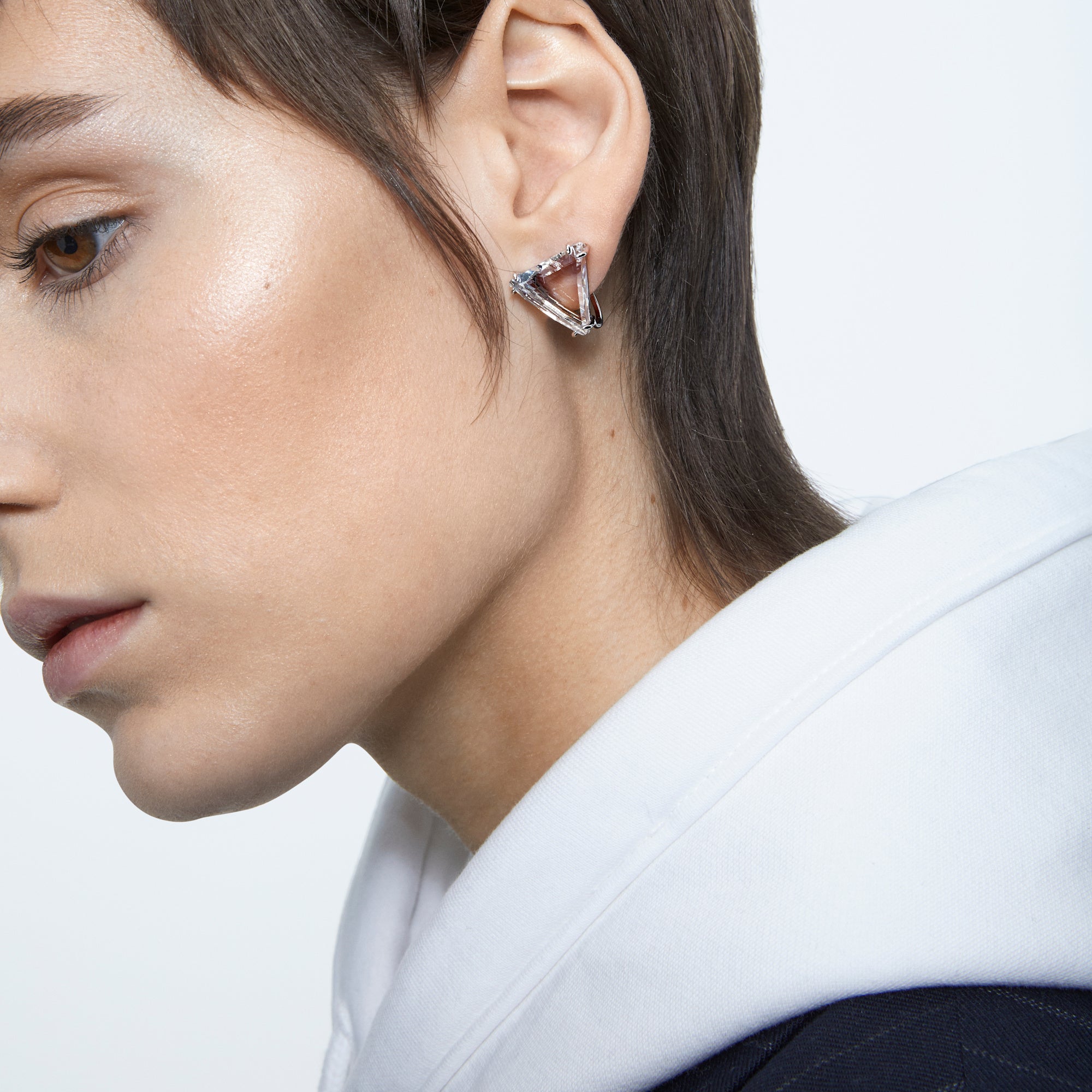 Swarovski Mesmera Single Triangle Clip on Earring - Earrings