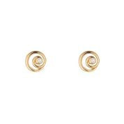 9ct Yellow Gold Cubic Zirconia Circle Earrings