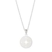 9ct White Gold Compass Pendant