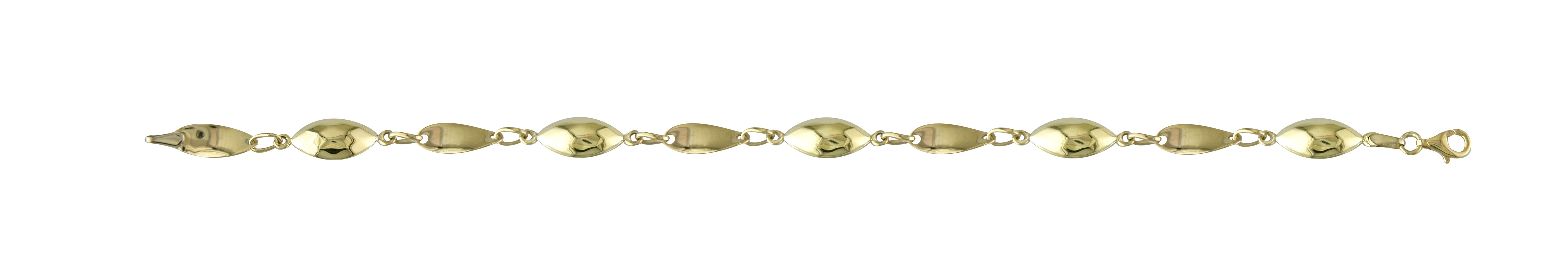 9ct Yellow Gold Fancy Twist Link Bracelet