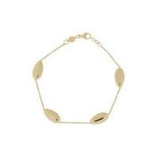 9ct Yellow Gold Oval Bead Bracelet