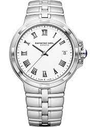 Parsifal Quartz 41 mm Mens Watch Stainless Steel White Dial Bracelet