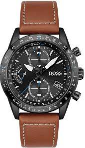 BOSS Mens Pilot Edition Chronograph Black 44 mm Watch Watch