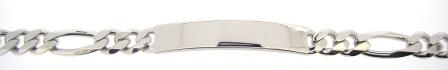Sterling Silver Figaro Identity Bracelet