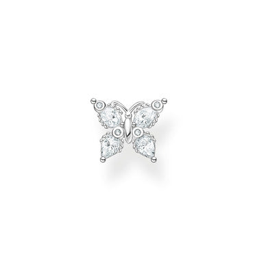Thomas Sabo Sterling Silver Single Butterfly Earrings with Cubic Zirconia