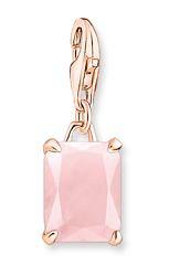 Thomas Sabo Rose Gold Plated Pink Gemstone Charm
