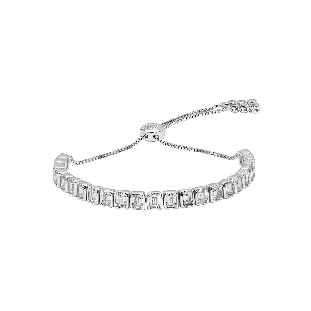 CARAT* London Sterling Silver Cassidy Line Bracelet with Emerald