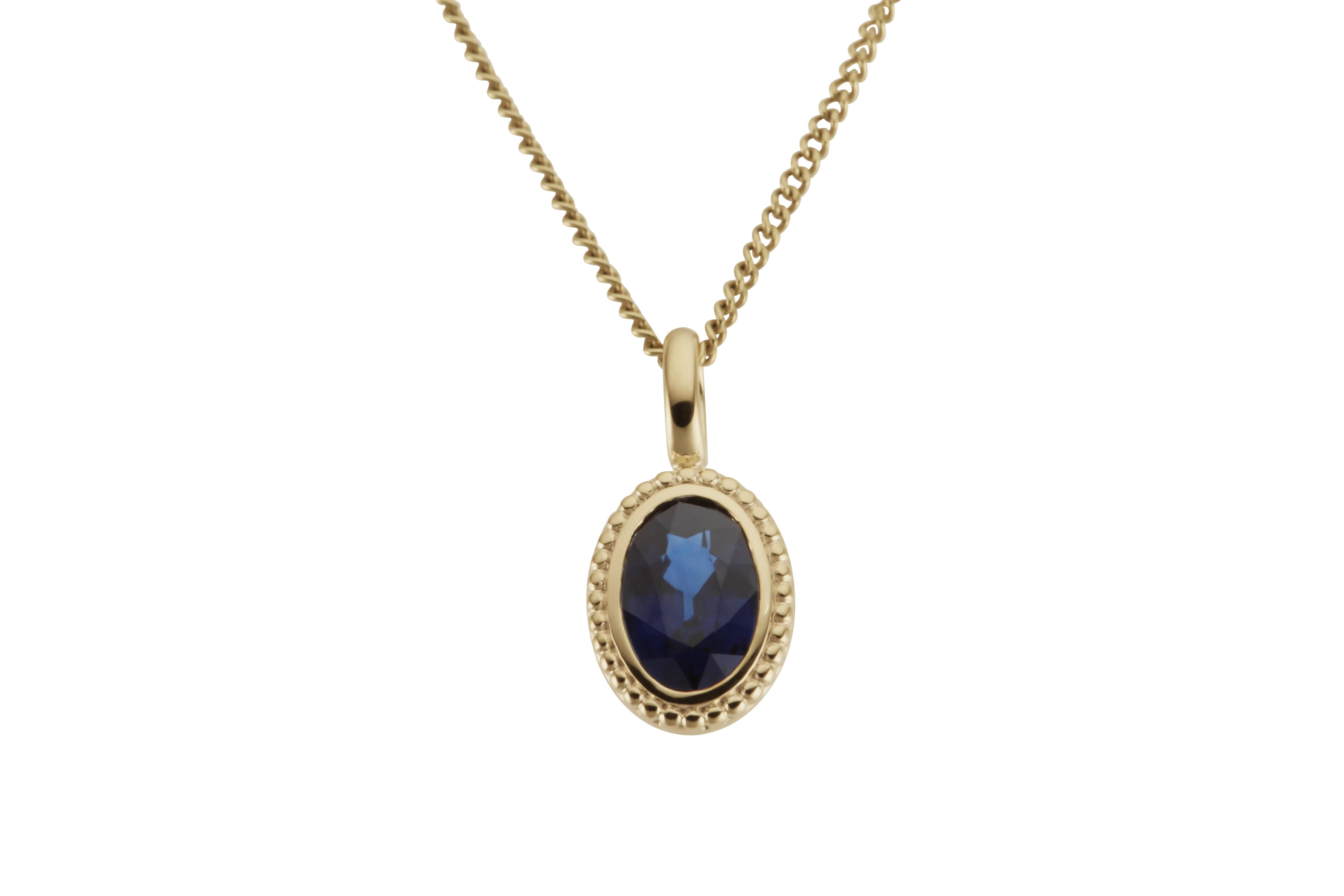 9Y Oval Sapphire Pndt