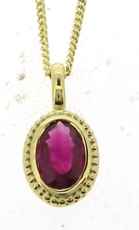9Y Oval Ruby Pndt