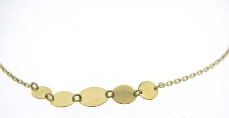 The Five Mini Disc 9ct Yellow Gold Necklace