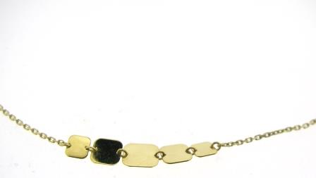 9ct Yellow Gold Five Mini Squares Necklace