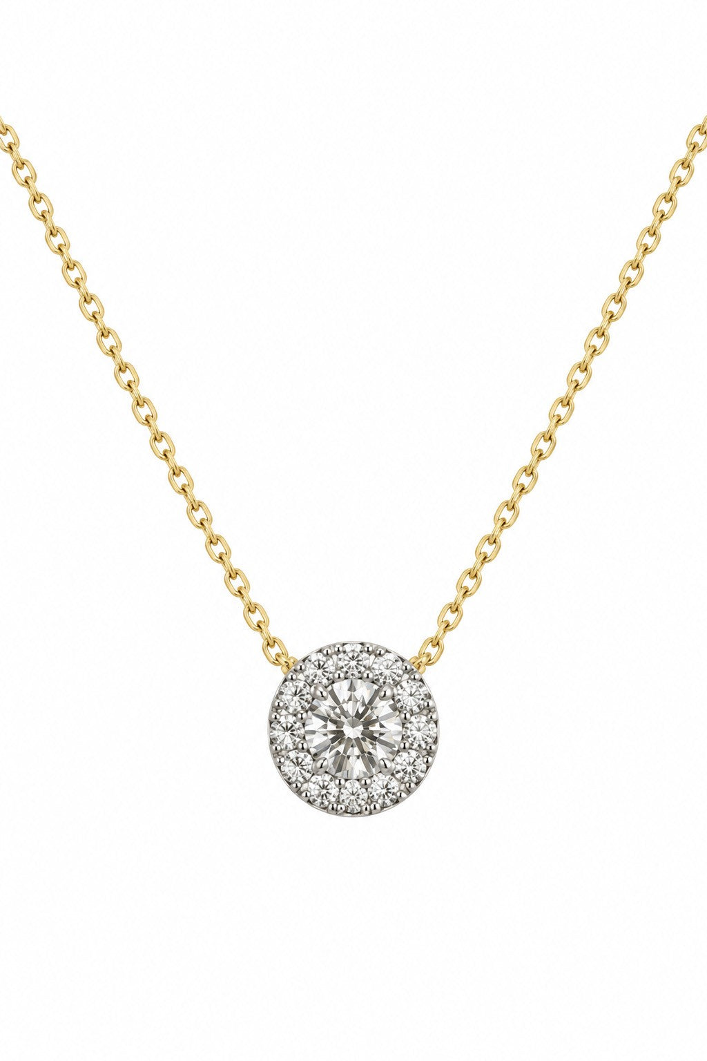 Hearts On Fire 18ct White Gold 0.70ct Fulfillment Diamond Pendant On Yellow Gold 18' Chain
