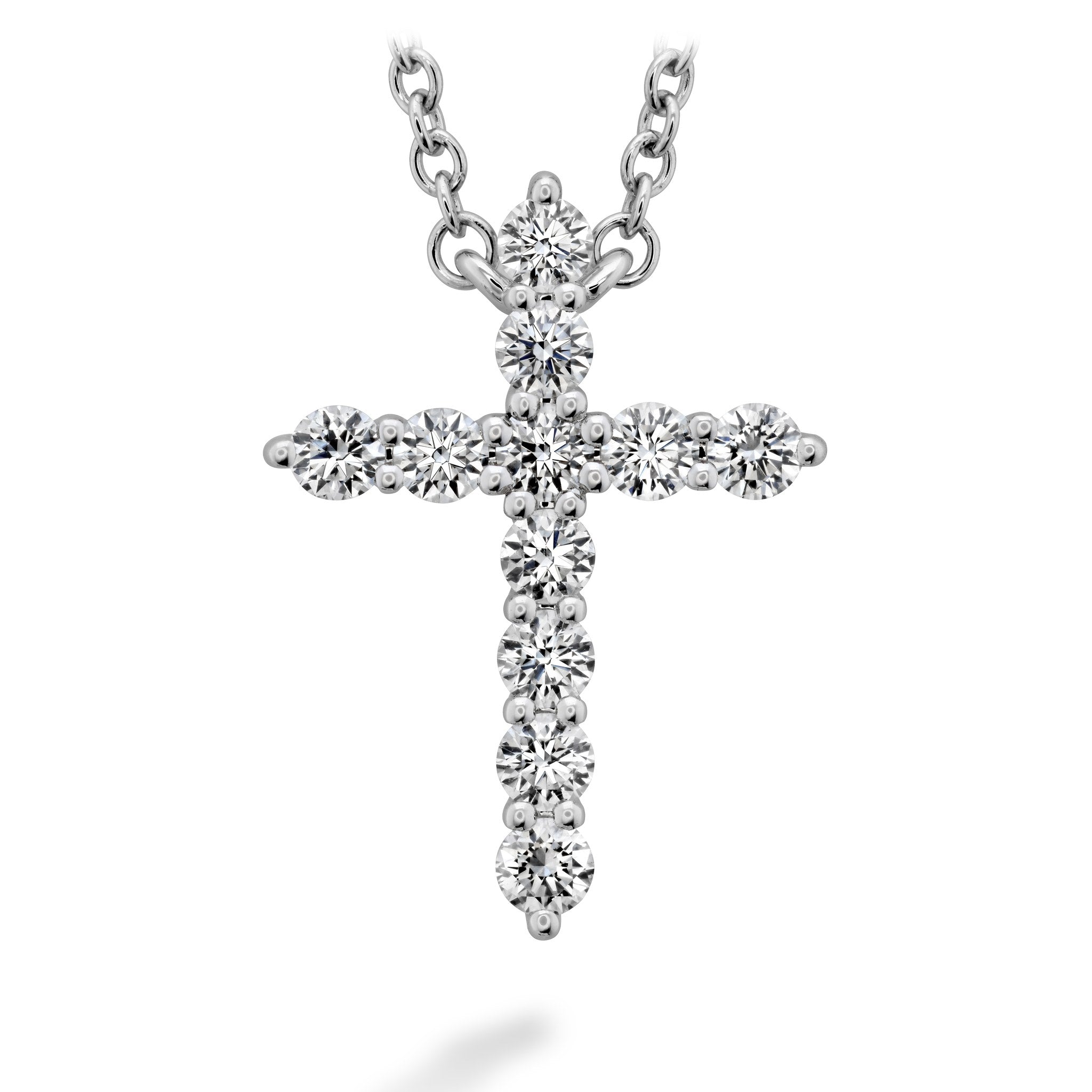 Hearts On Fire 18ct White Gold 0.33ct Signature Cross Pendant - Medium