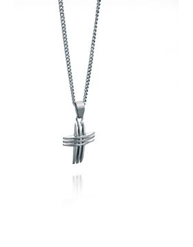 Fred Bennett Men's Stainless Steel Triple Cross Pendant