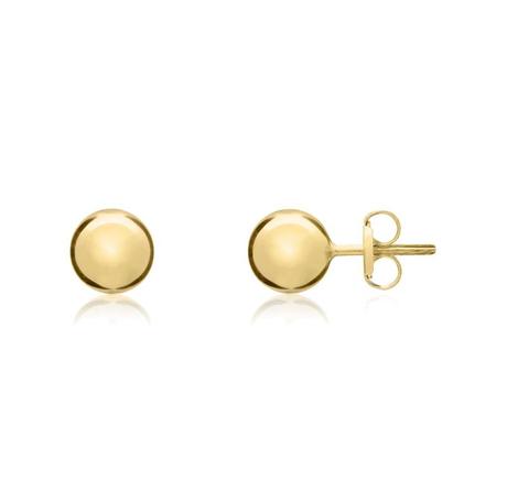 9ct Yellow Gold Moon Stud Earrings