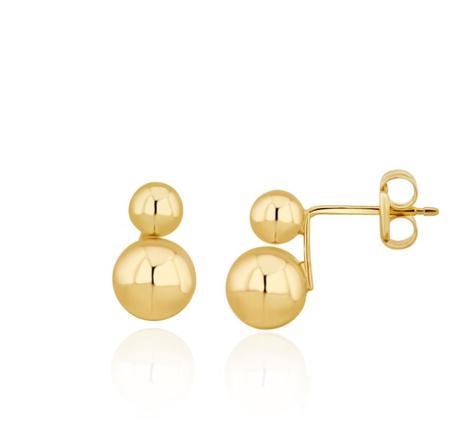 9ct Yellow Gold 4mm Ball Stud Earrings