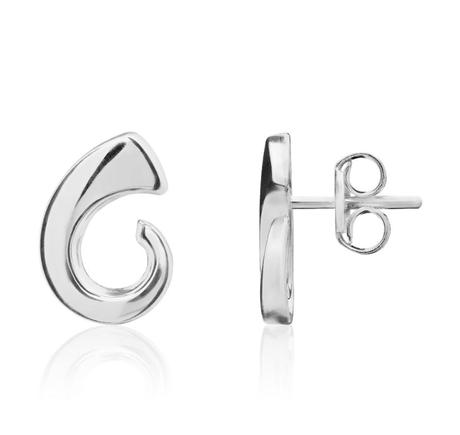 Classic 9ct White Gold Stud Earrings