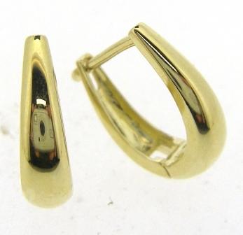 9ct Yellow Gold Bow Twist Huggie Earrings