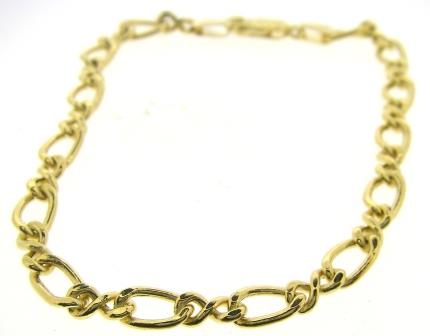 9ct Yellow Gold Figaro Link Bracelet
