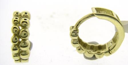 9ct Yellow Gold Single Spike Pull-Through Earring