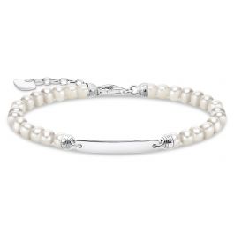 Thomas Sabo Sterling Silver Engravable Bracelet with Pearl
