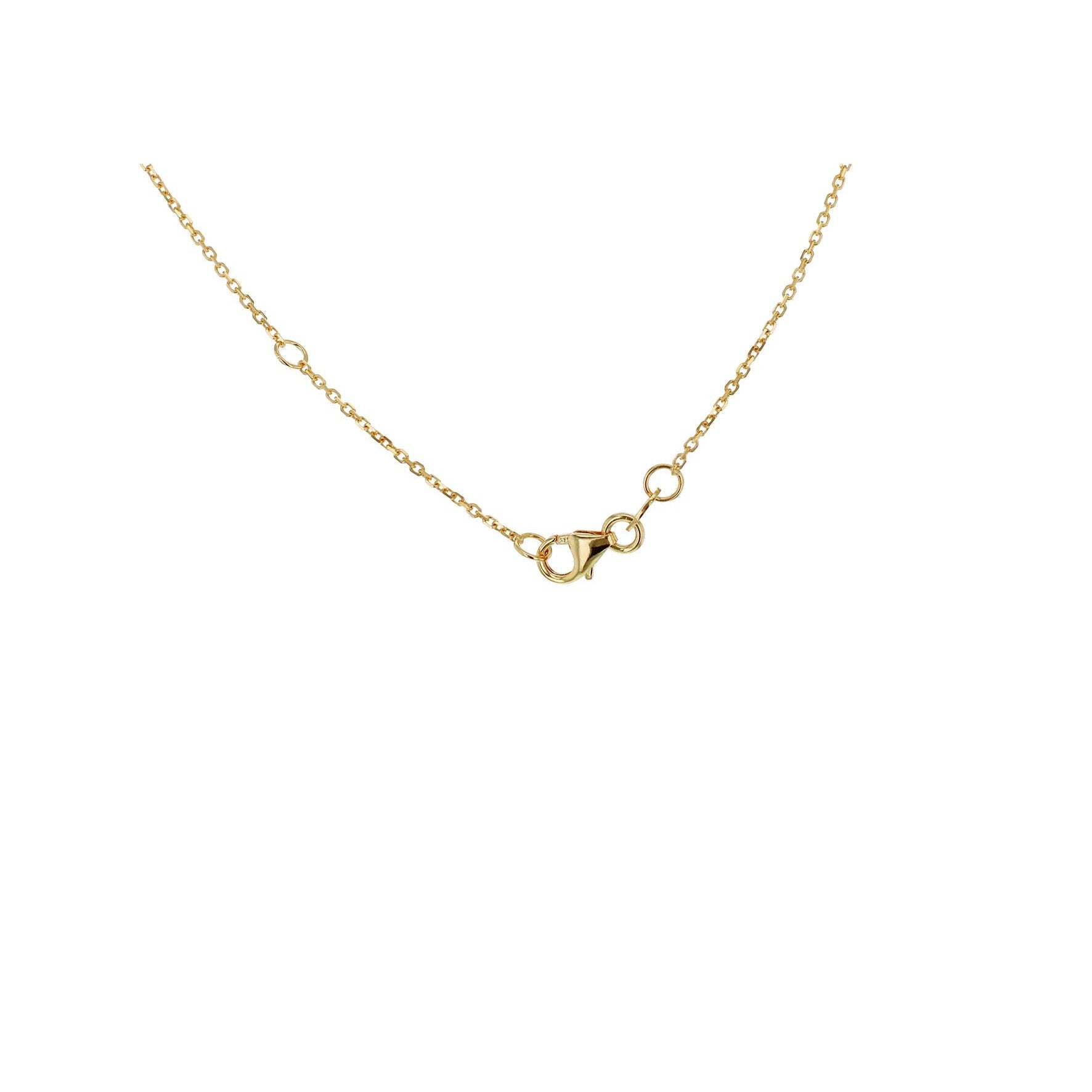 9ct Yellow Gold Diamond Cut Interlocking Circles Necklace