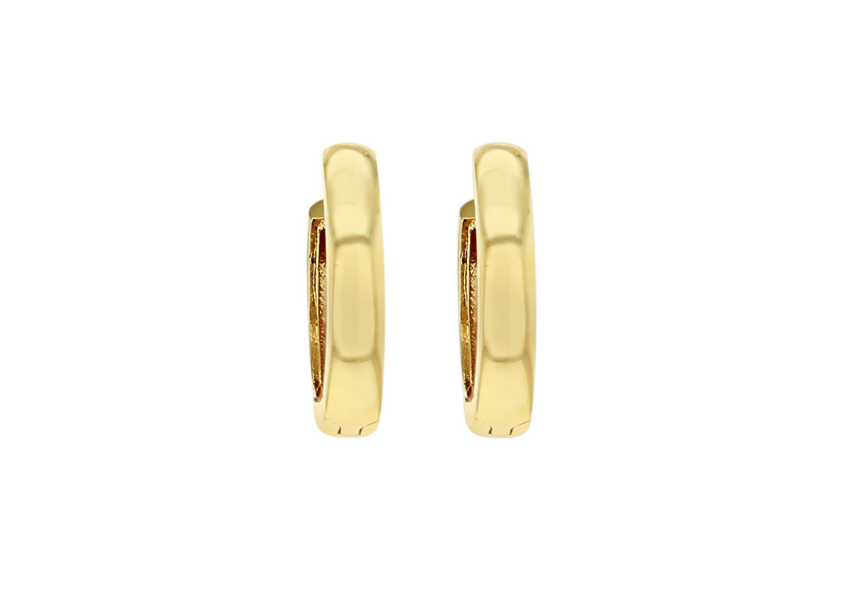 9ct Yellow Gold 8mm Hoop Earrings
