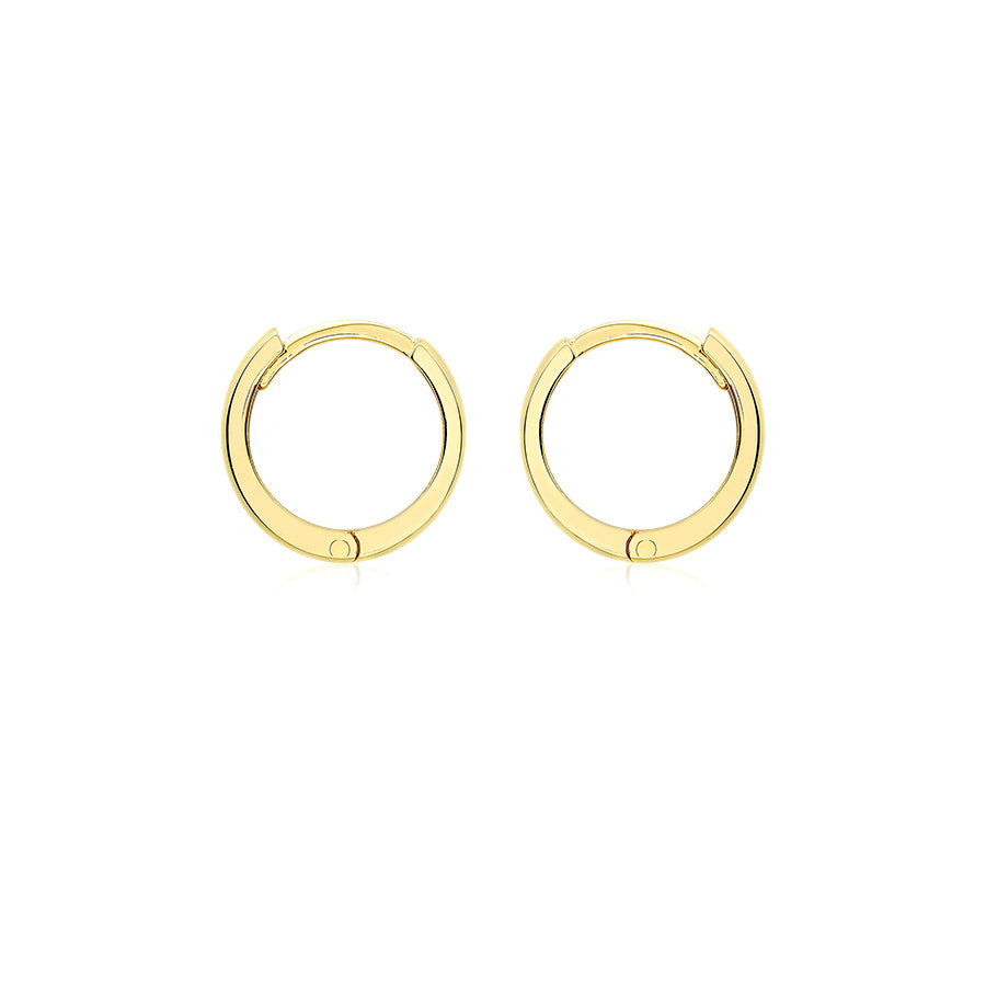 9ct Yellow Gold 8mm Hoop Earrings