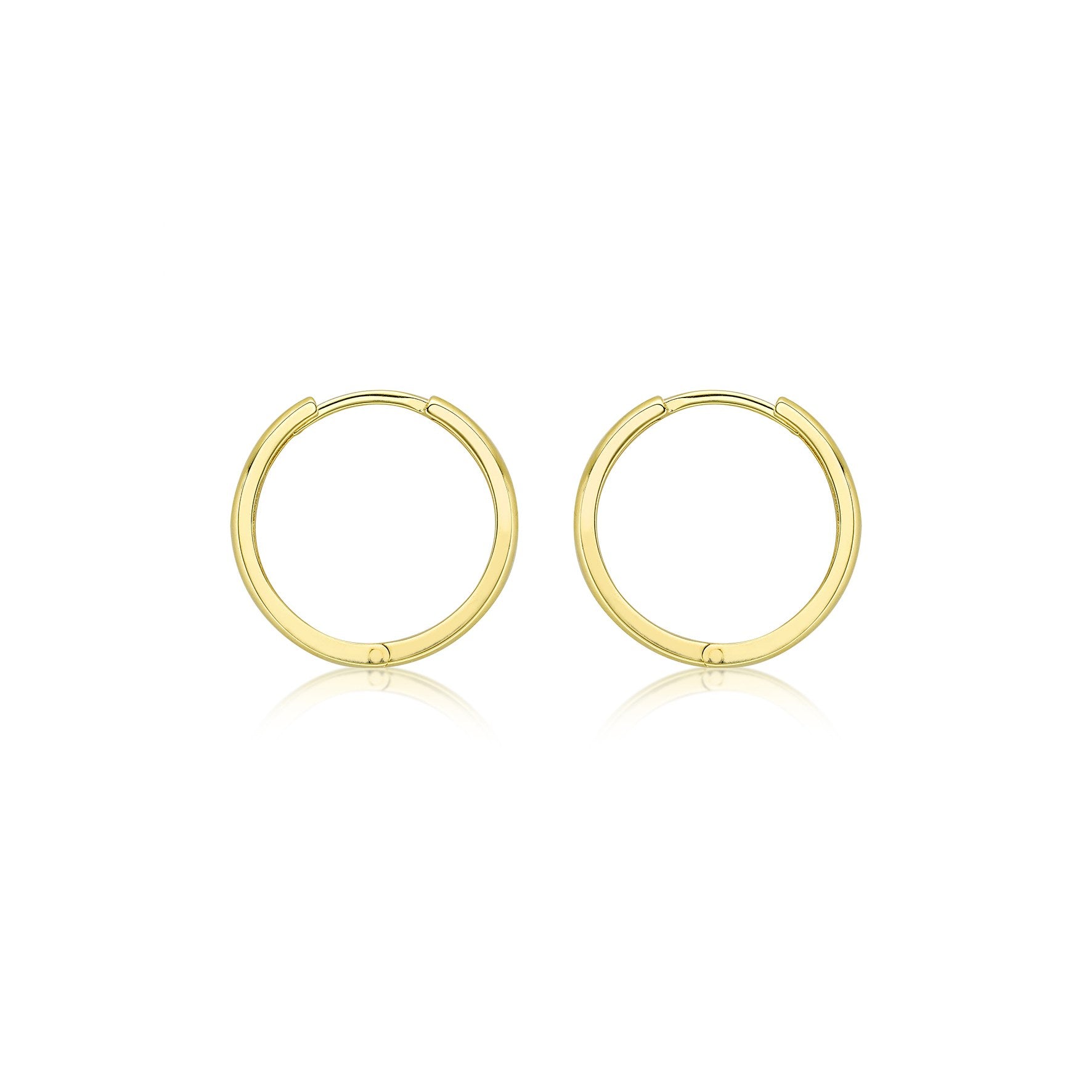 9ct Yellow Gold Hoop Earrings 17mm