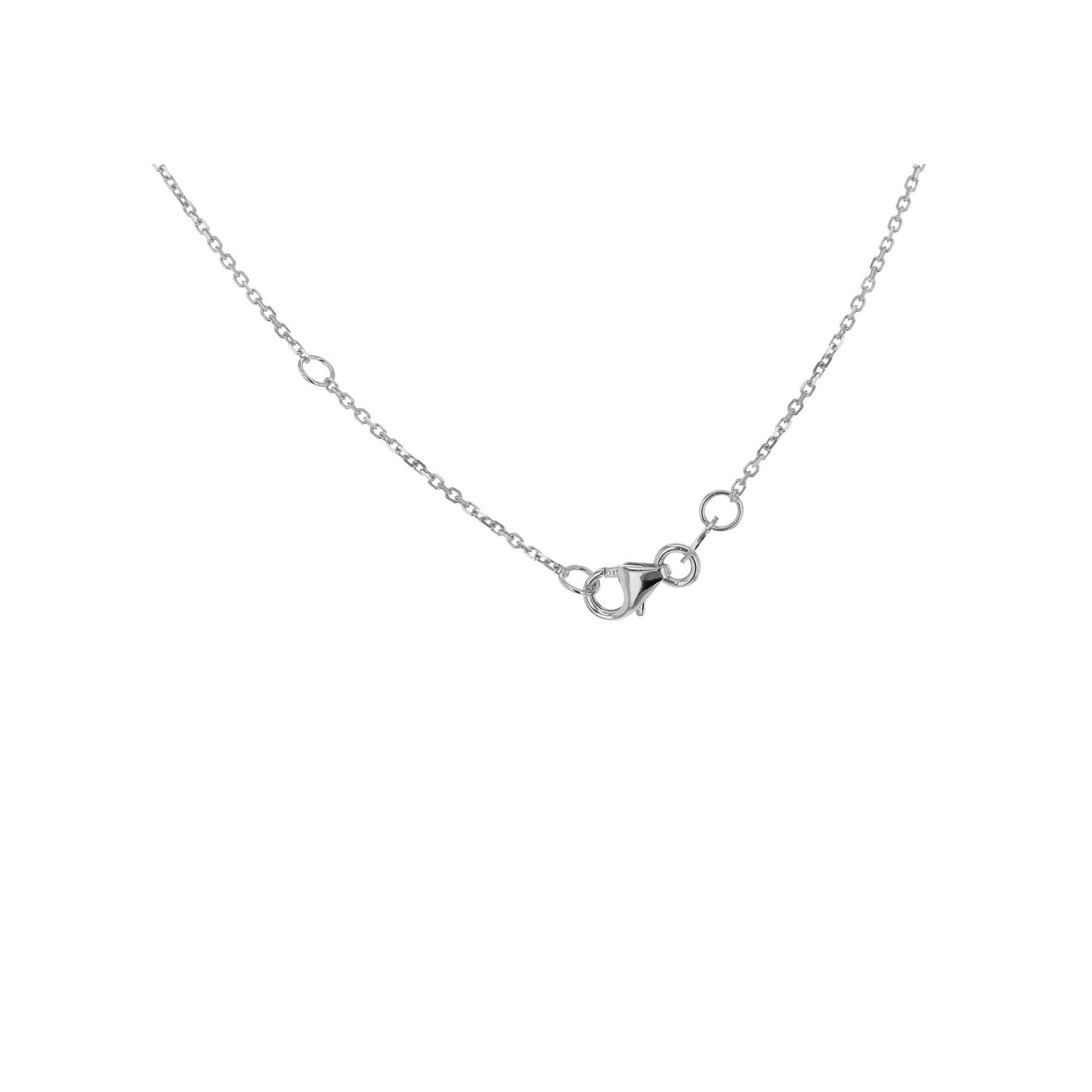 9ct White Gold Mini Cubic Zirconia Halo Pendant