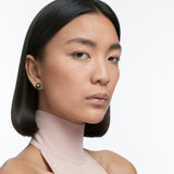 Swarovski Gold Plate Numina Stud Earrings with Green Crystal