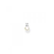 Thomas Sabo Sterling Silver Single Stud Earring with Pearl and Cubic Zirconia Earrings