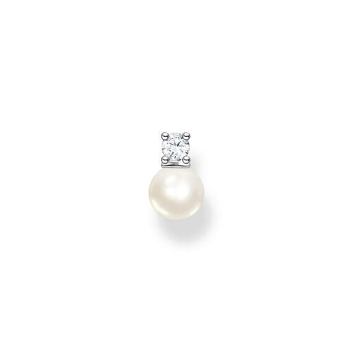 Thomas Sabo Sterling Silver Single Pearl & CZ Stud Earring